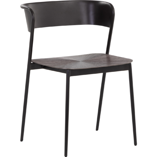 Keanu Dining Chair in Bronzed Gunmetal Iron